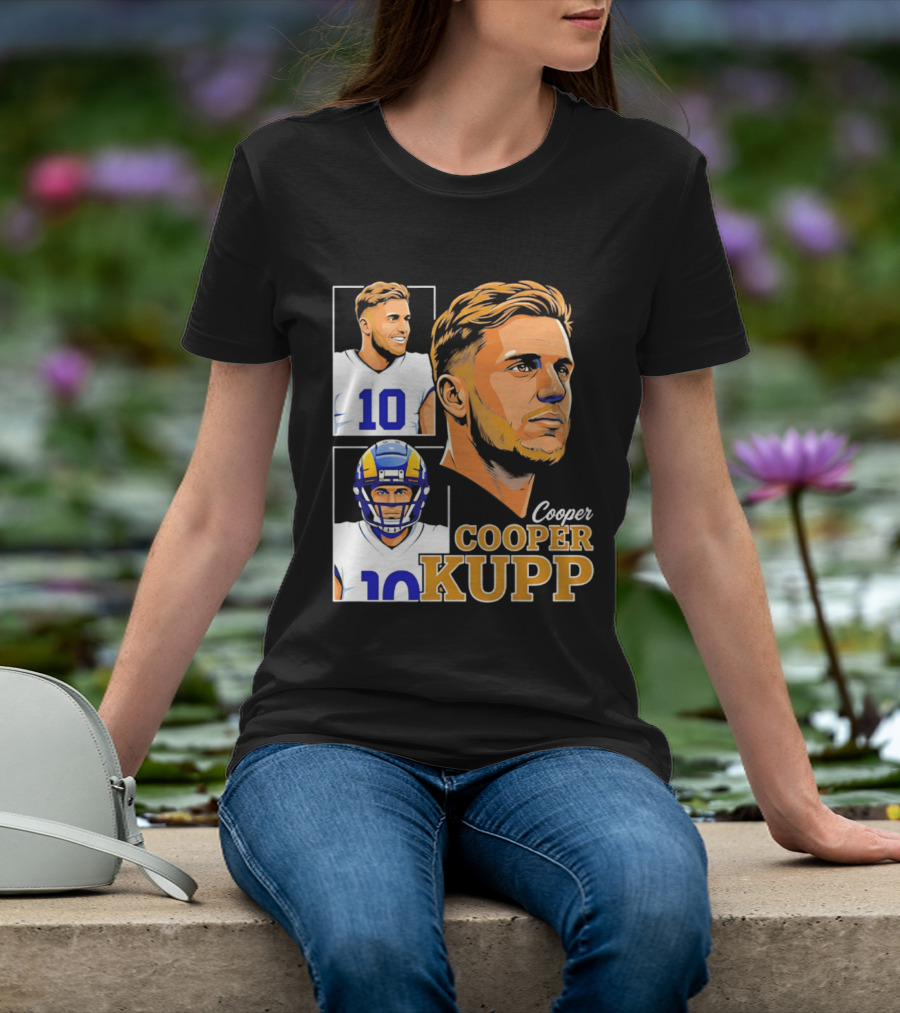 Cooper Kupp Number 10 Los Angeles Rams Football Player Collage 2026 T-Shirt