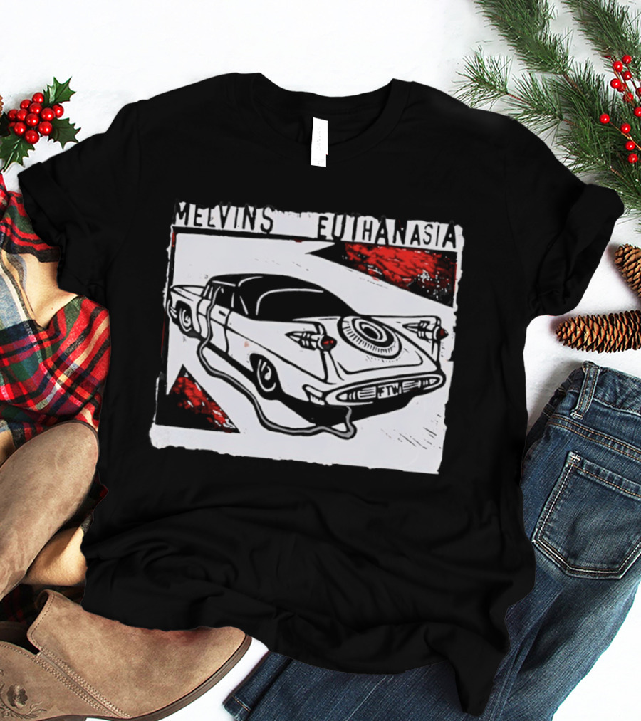 Melvins Euthanasia Rock Band Vintage Car T-Shirt