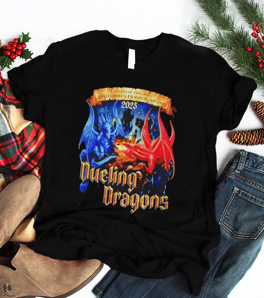 Universal Orlando Halloween Horror Nights 2023 Dueling Dragons T-Shirt