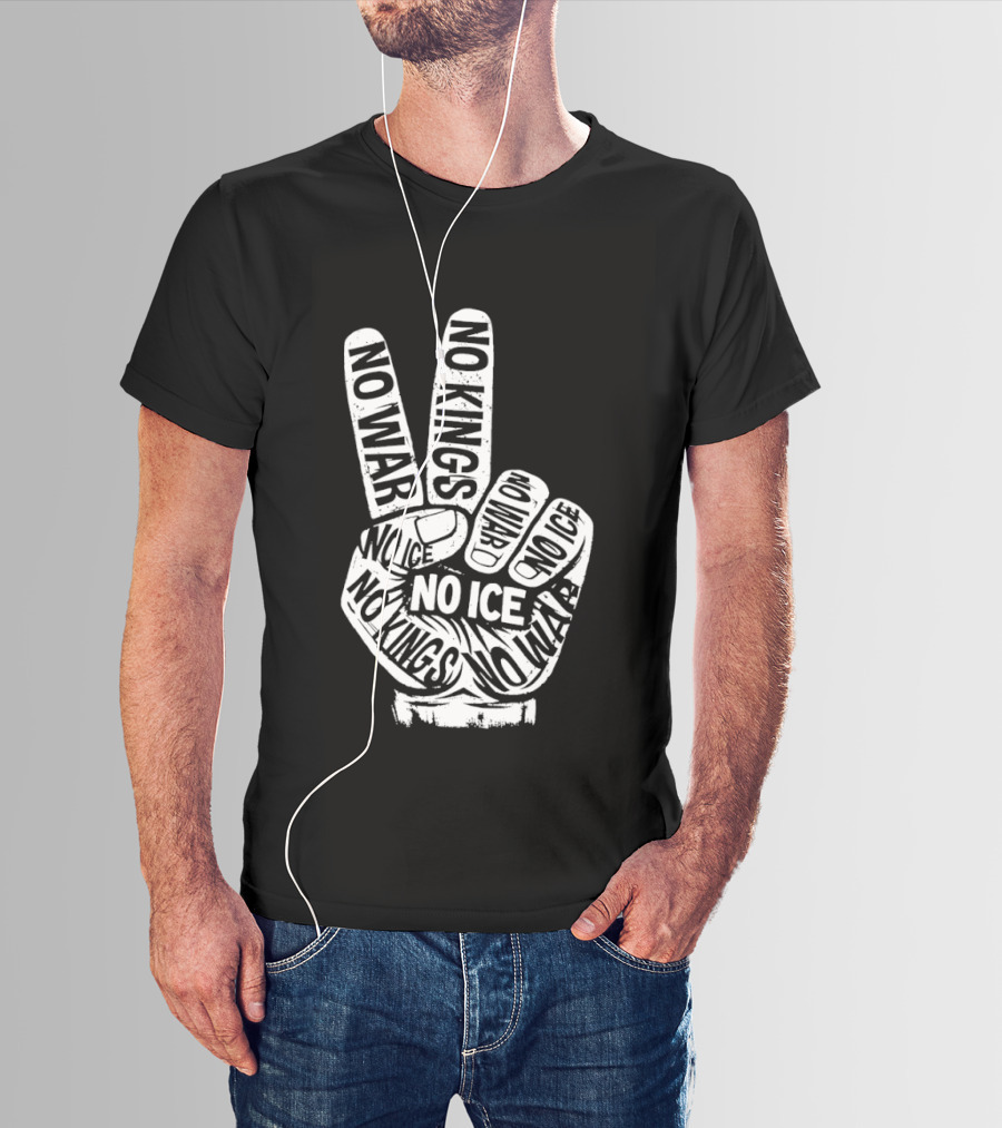No War No Ice No Kings Peace Hand Sign T-Shirt