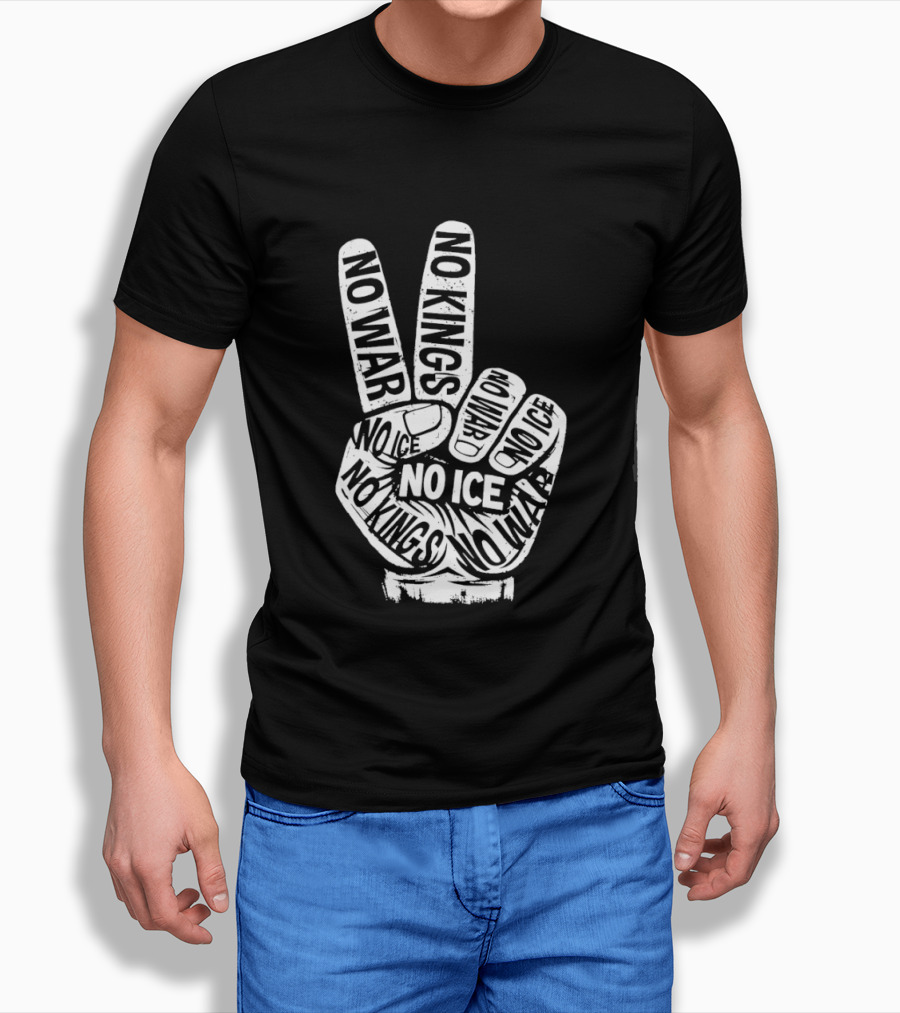No War No Ice No Kings Peace Hand Sign T-Shirt