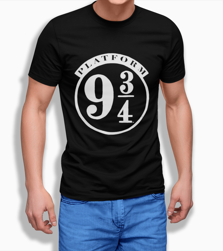 Platform Nine And Three Quarters 9 3/4 Magic Train Station Sign T-Shirt