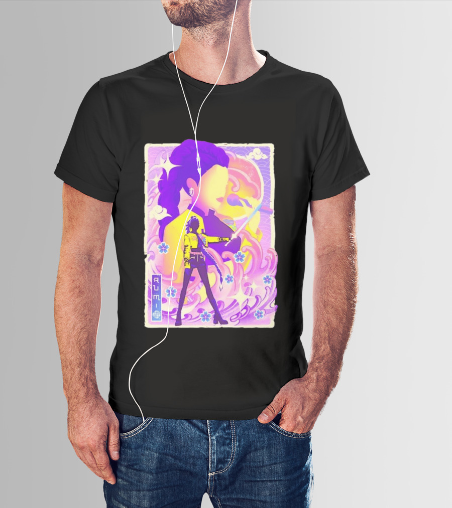 Rumi KPop Demon Hunters Musha E Floral Warrior T-Shirt