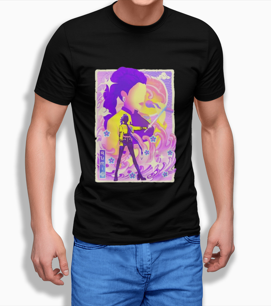 Rumi KPop Demon Hunters Musha E Floral Warrior T-Shirt