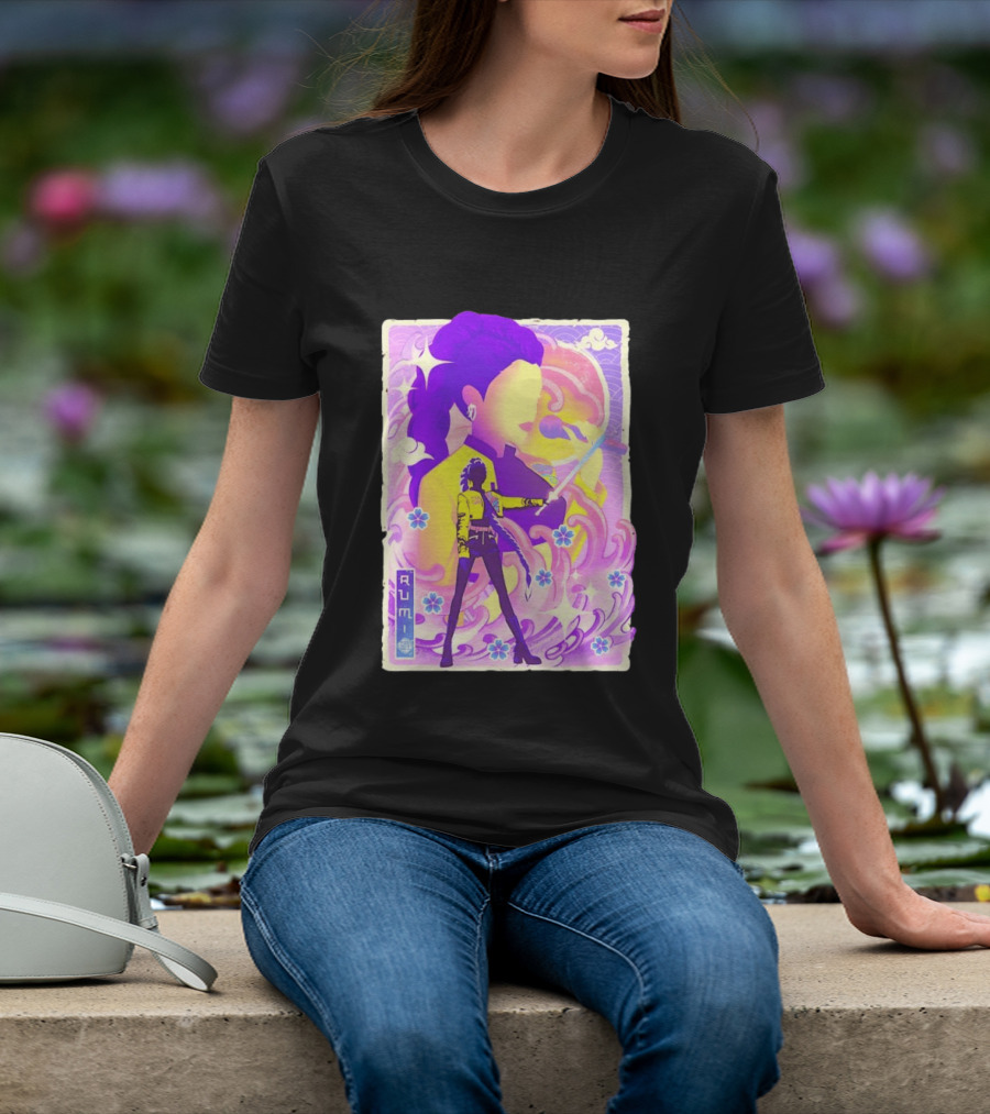 Rumi KPop Demon Hunters Musha E Floral Warrior T-Shirt