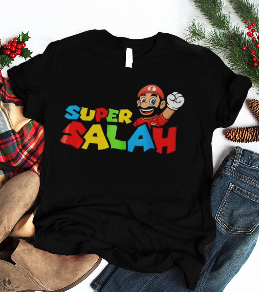 Super Salah Liverpool Fun Mario Gaming Adventure T-Shirt