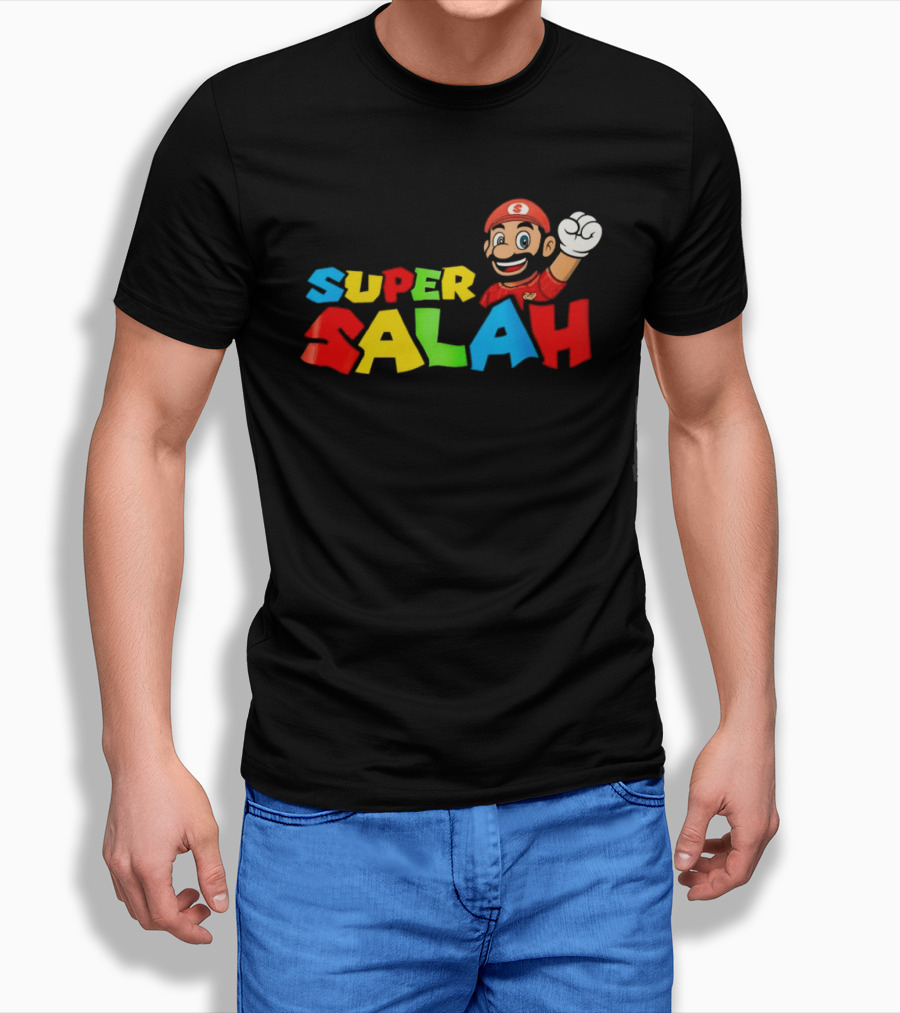 Super Salah Liverpool Fun Mario Gaming Adventure T-Shirt