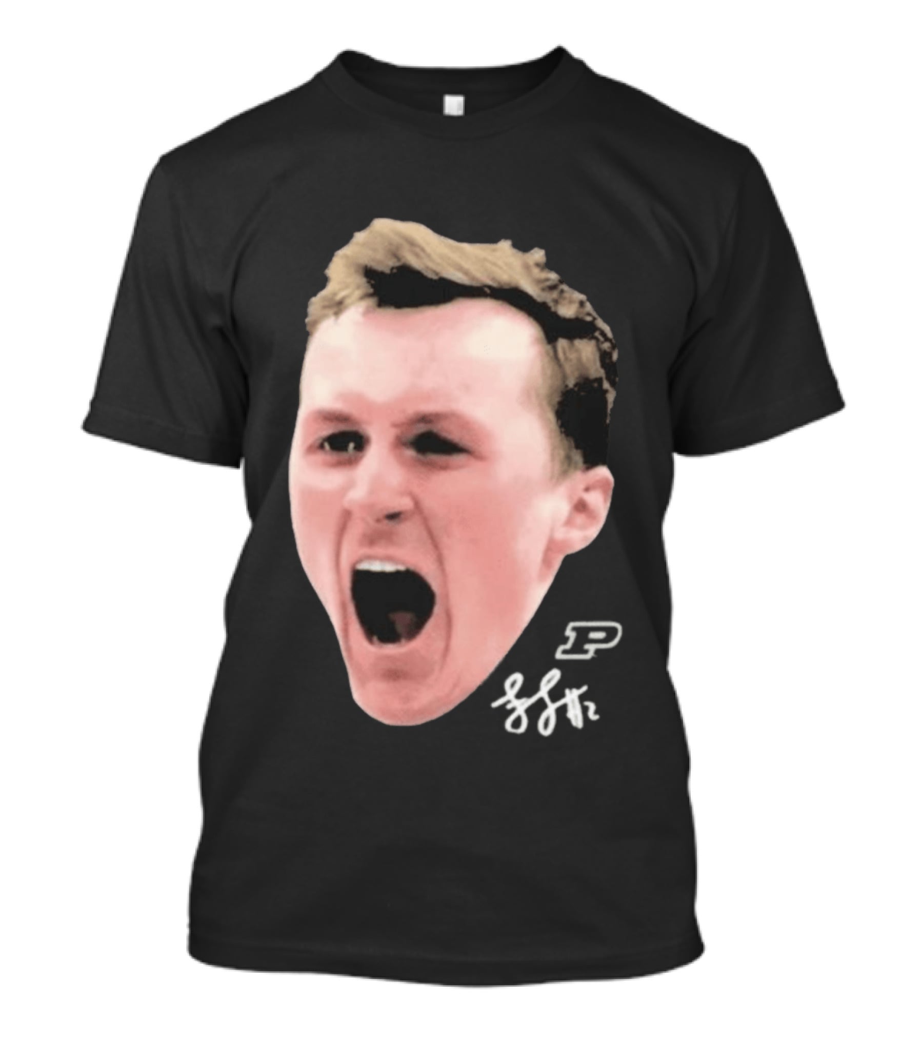 Purdue Boilermakers Will Berg Fletcher Loyer Big Face T-Shirt
