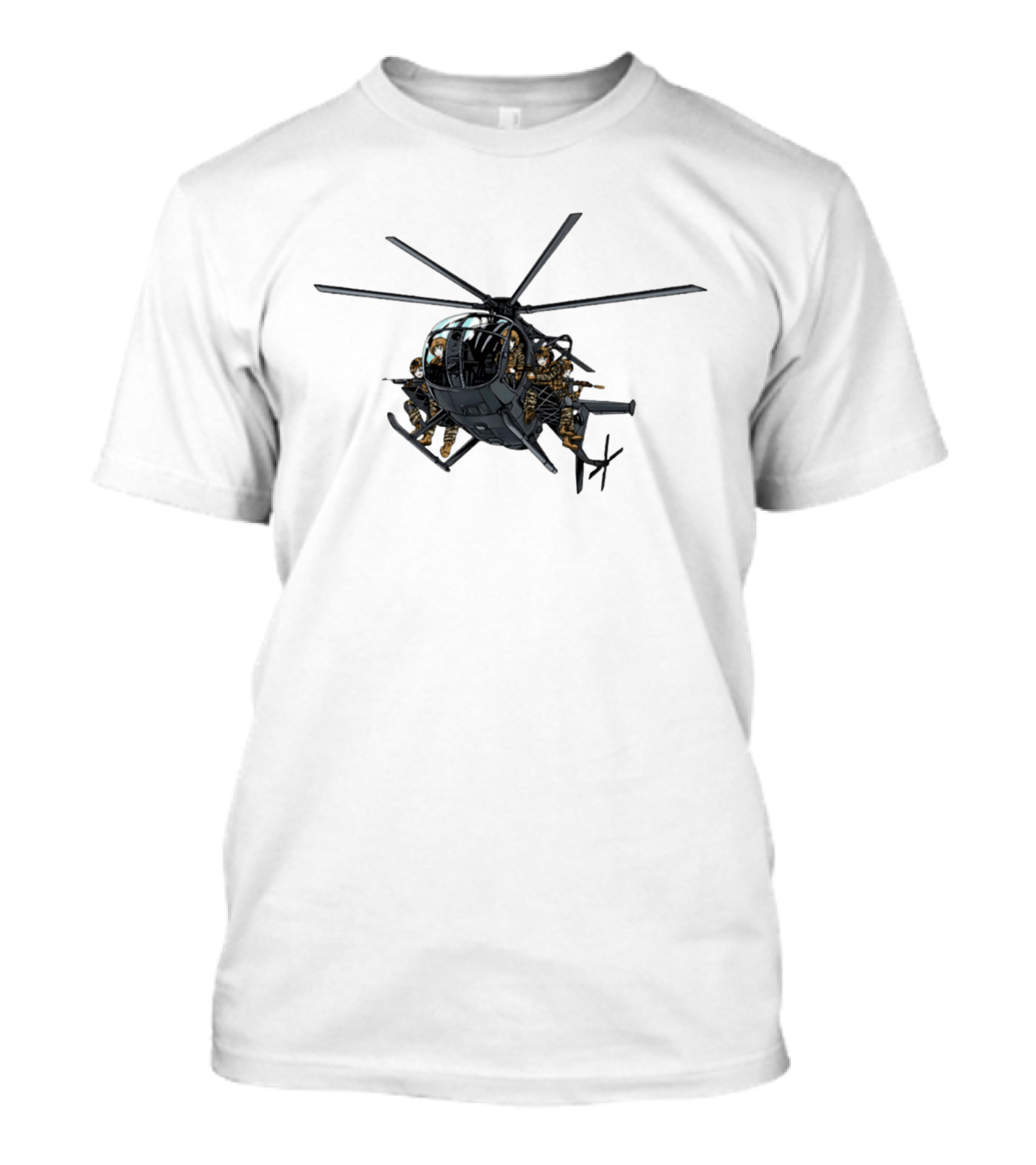 Anime Assault Tactical Helicopter Cartoon Troops T-Shirt
