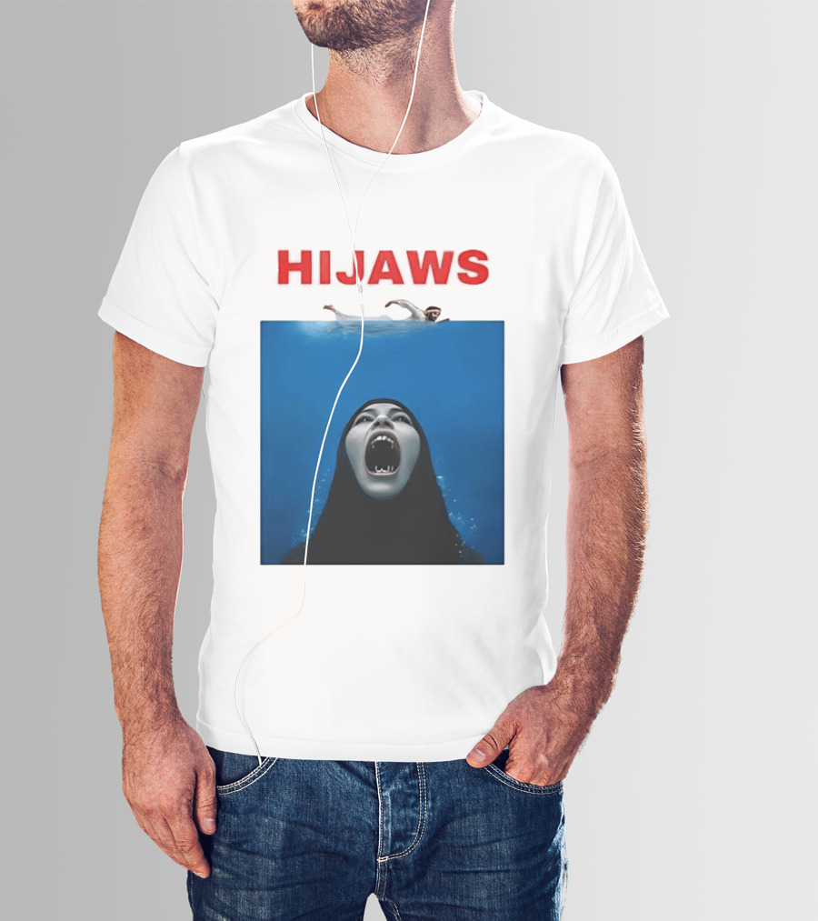 Hijaws Parody Jaws Movie T-Shirt