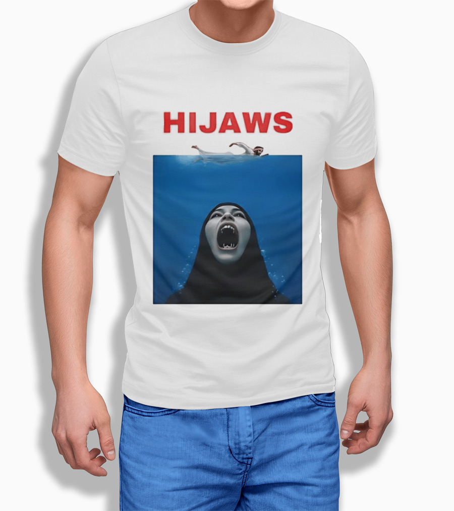 Hijaws Parody Jaws Movie T-Shirt
