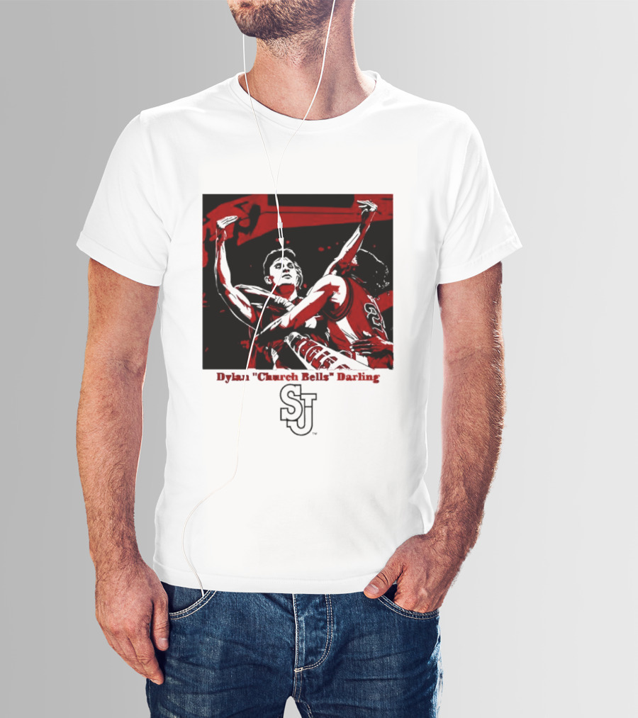 St John's Red Storm NCAA Basketball Dylan "Church Bells" Darling SJU T-Shirt