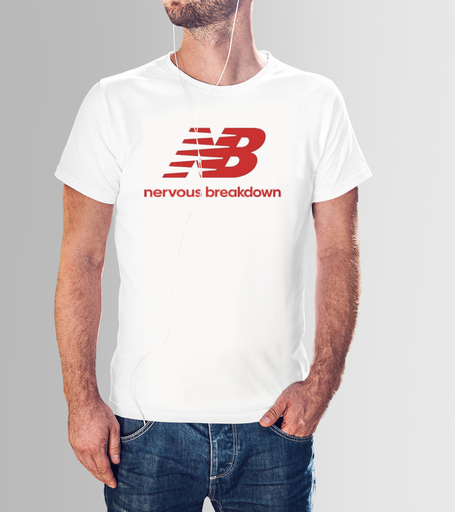 NB Nervous Breakdown Parody Bold Red T-Shirt