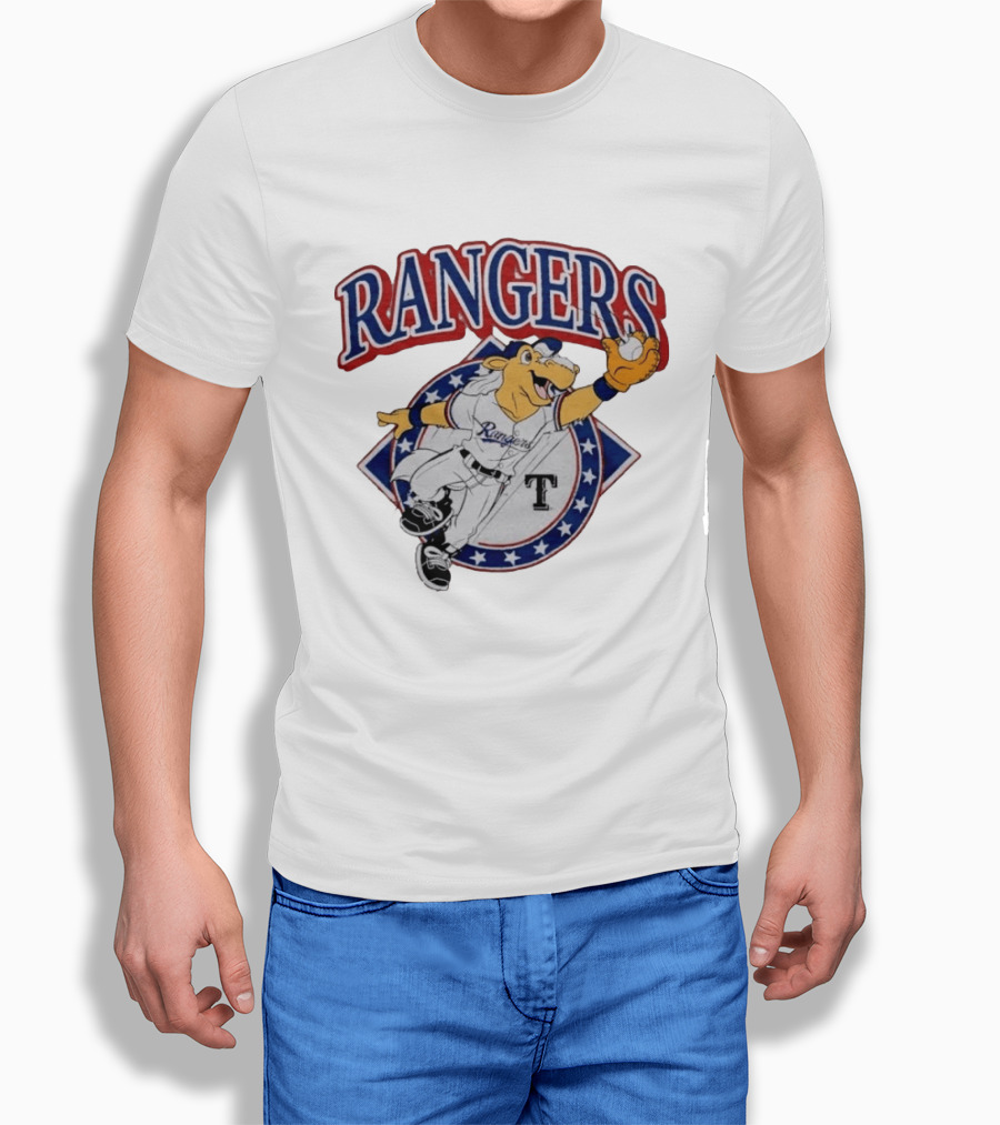 Rangers Captain Texas Mascot Baseball Icon Homage T-Shirt