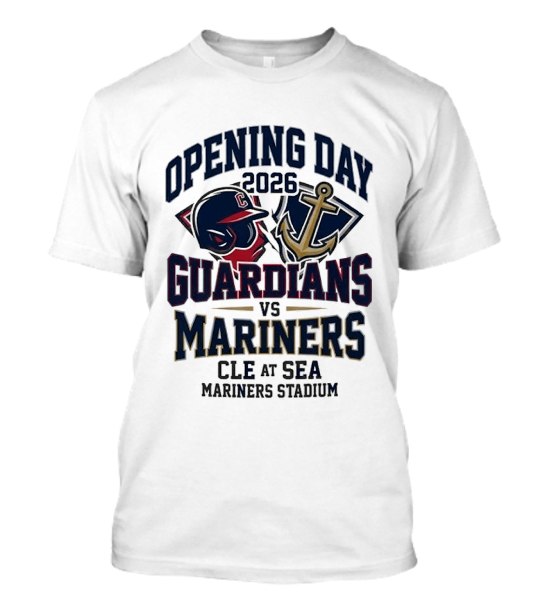 Opening Day 2026 Guardians Vs Mariners CLE At SEA Mariners Stadium T-Shirt