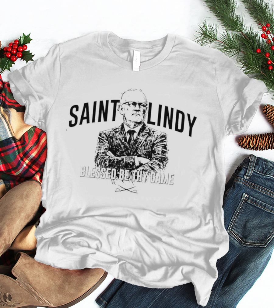 Saint Lindy Blessed Be Thy Game Lindy Ruff NHL Buffalo Sabres T-Shirt