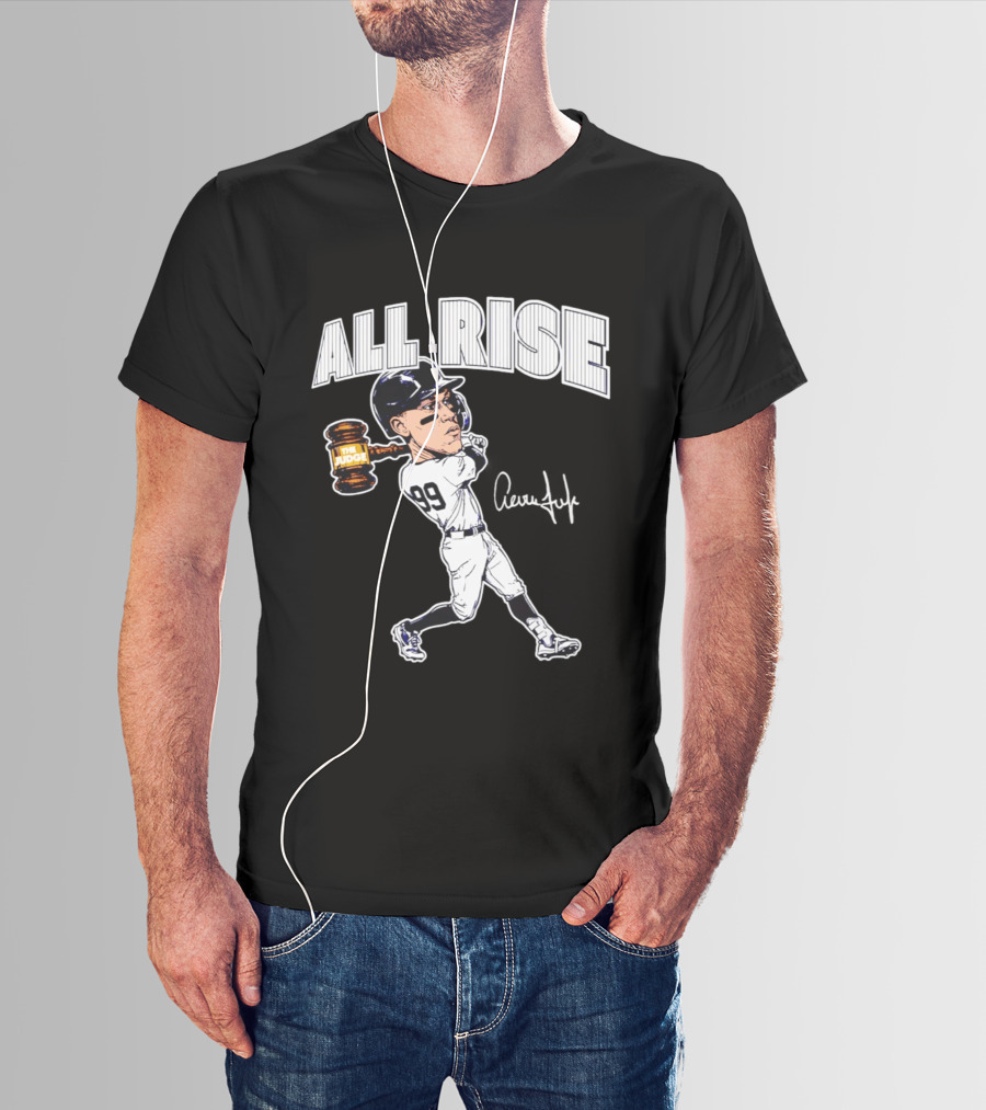 All Rise Aaron Judge New York Yankees Caricature 99 The Judge T-Shirt