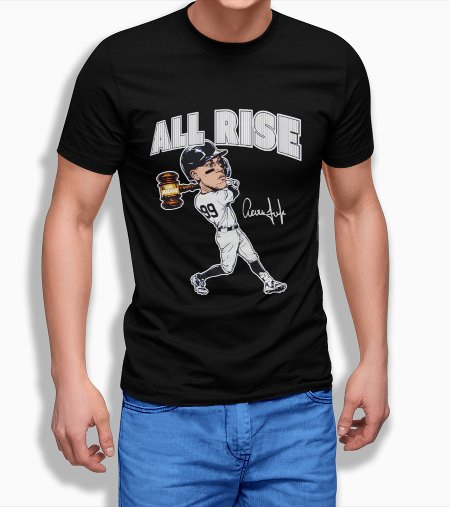 All Rise Aaron Judge New York Yankees Caricature 99 The Judge T-Shirt