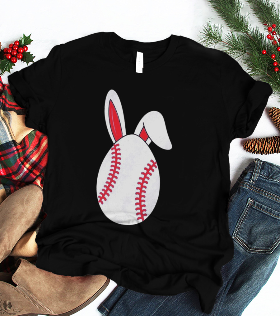 Happy Easter Bunny Ears Baseball Egg T-Shirt