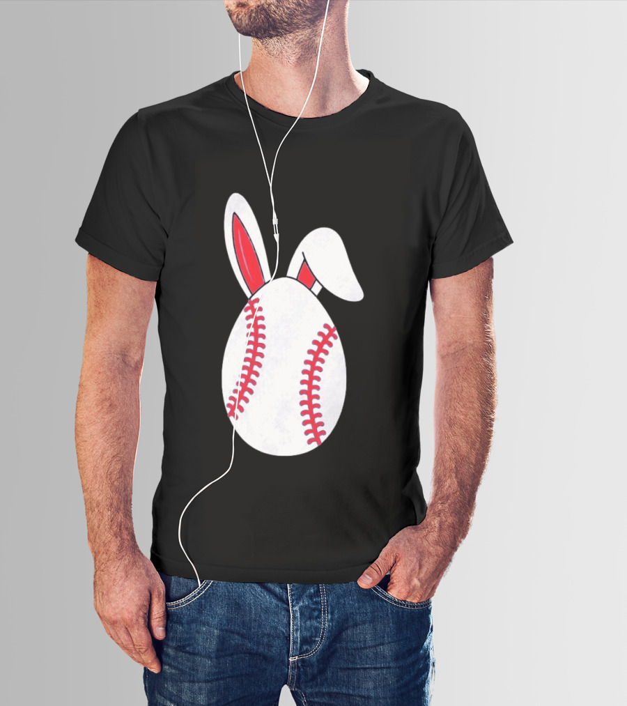 Happy Easter Bunny Ears Baseball Egg T-Shirt