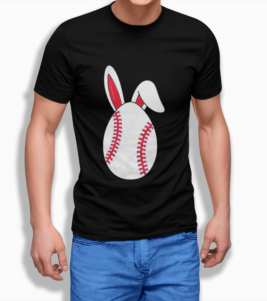 Happy Easter Bunny Ears Baseball Egg T-Shirt