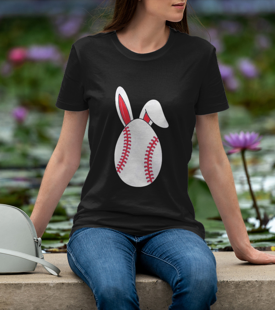 Happy Easter Bunny Ears Baseball Egg T-Shirt