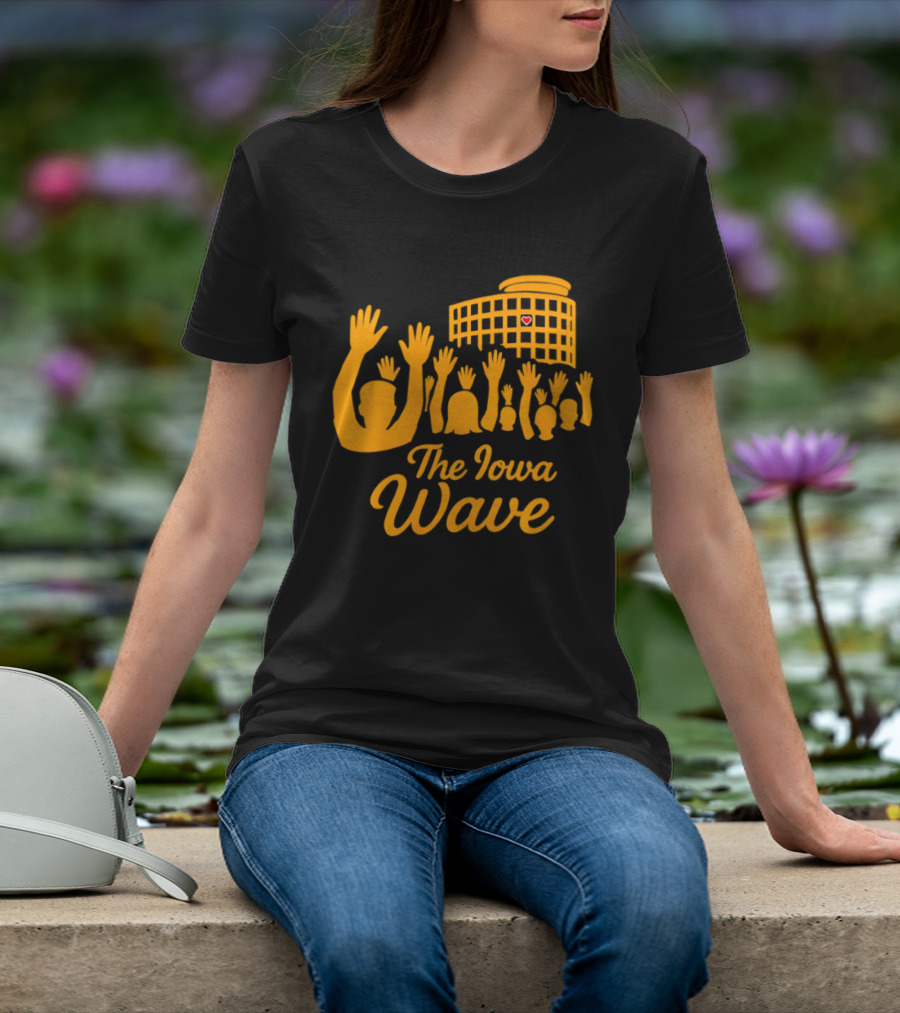 Iowa Hawkeyes The Iowa Wave Hospital Heart Gesture Iconic Fan Tradition T-Shirt
