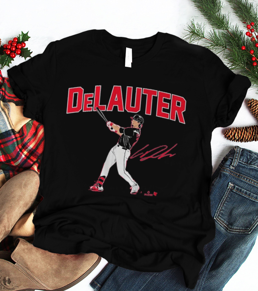 DeLauter Baseball Swing Action Signature T-Shirt