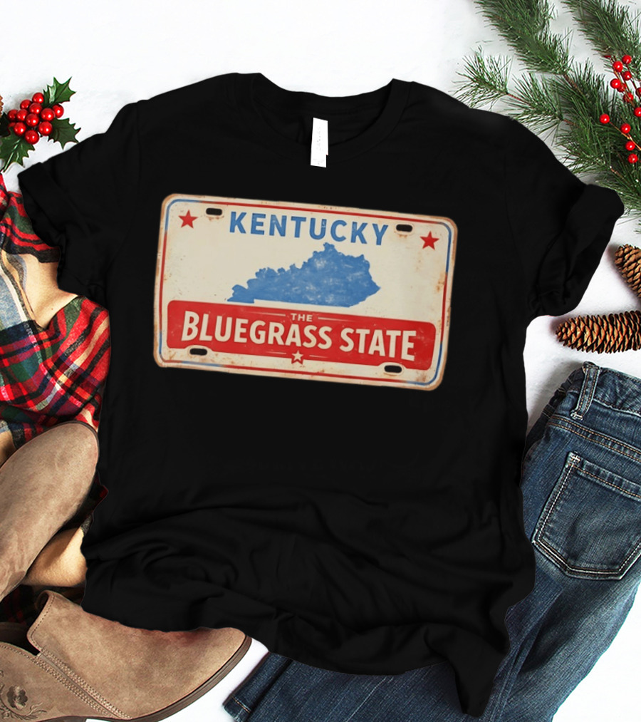 Kentucky License Plate The Bluegrass State T-Shirt