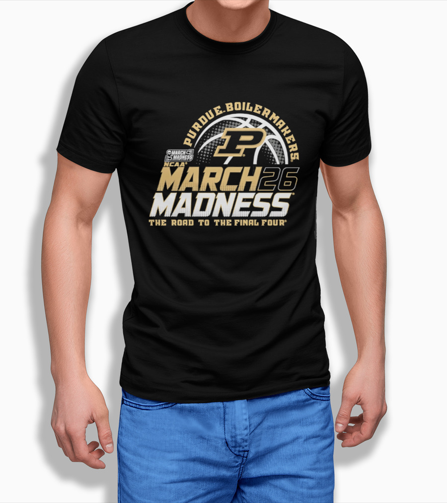 Purdue Boilermakers P March Madness 2026 The Road To The Final Four T-Shirt