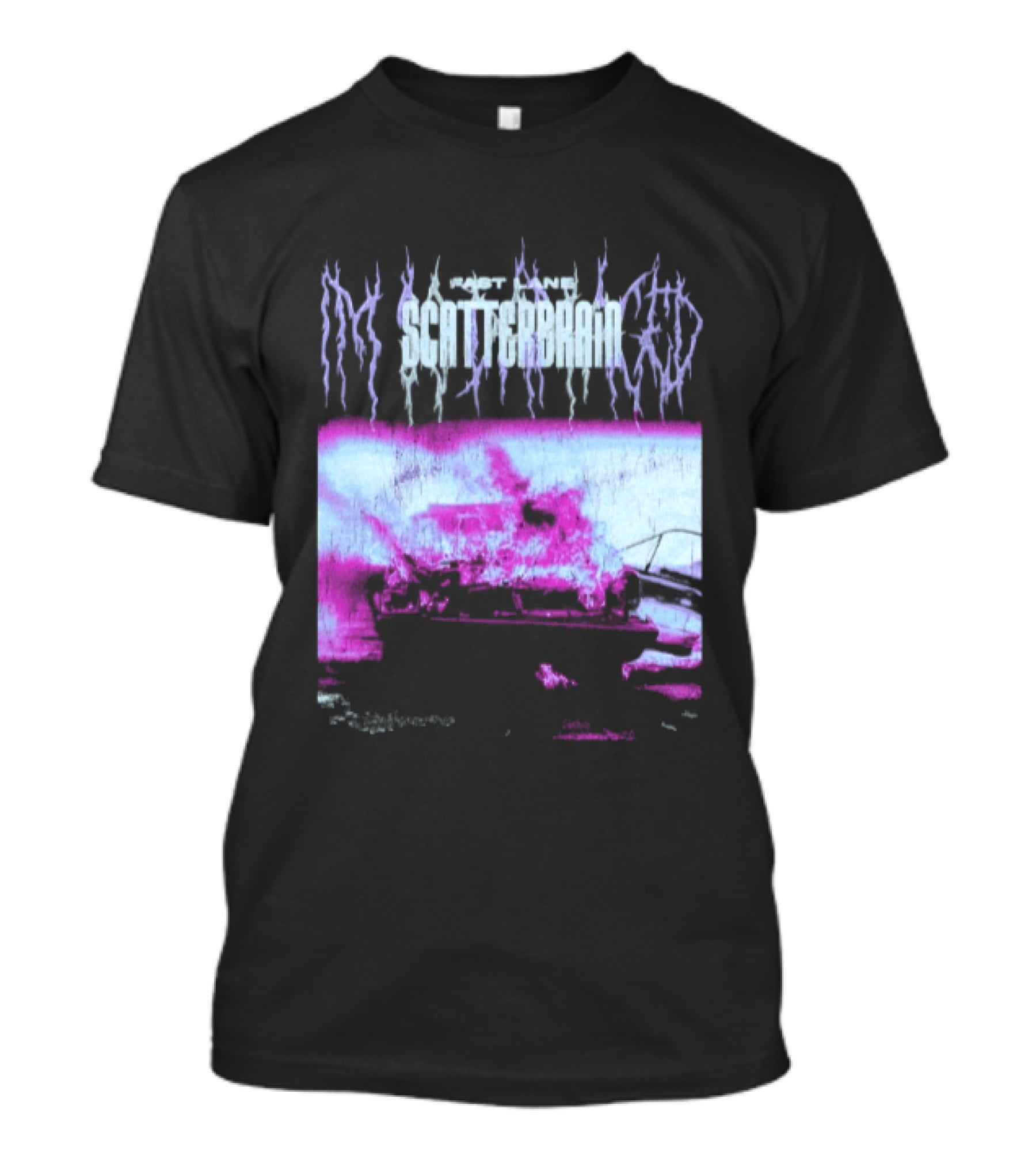 Scatterbrain 2026 Fast Lane Burning Car T-Shirt