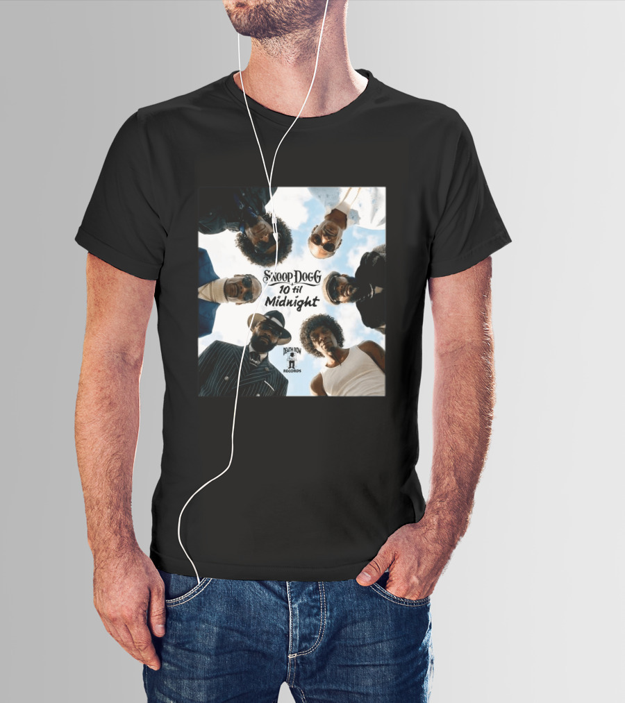 Snoop Dogg 10 Til Midnight Death Row Records Album Cover T-Shirt
