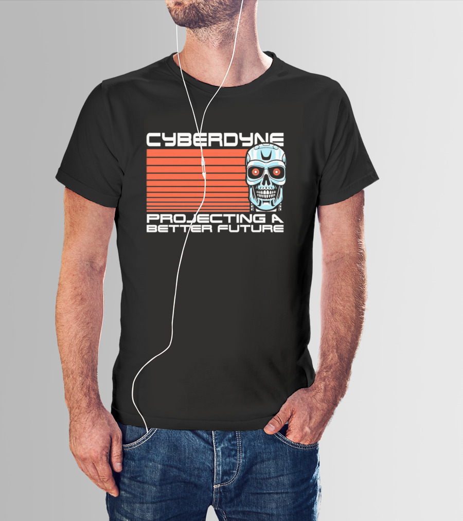 CYBERDYNE Projecting A Better Future Terminator Skull T-Shirt