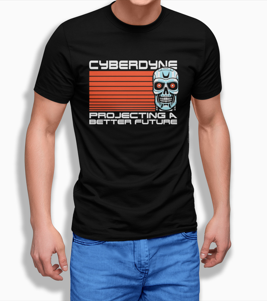 CYBERDYNE Projecting A Better Future Terminator Skull T-Shirt
