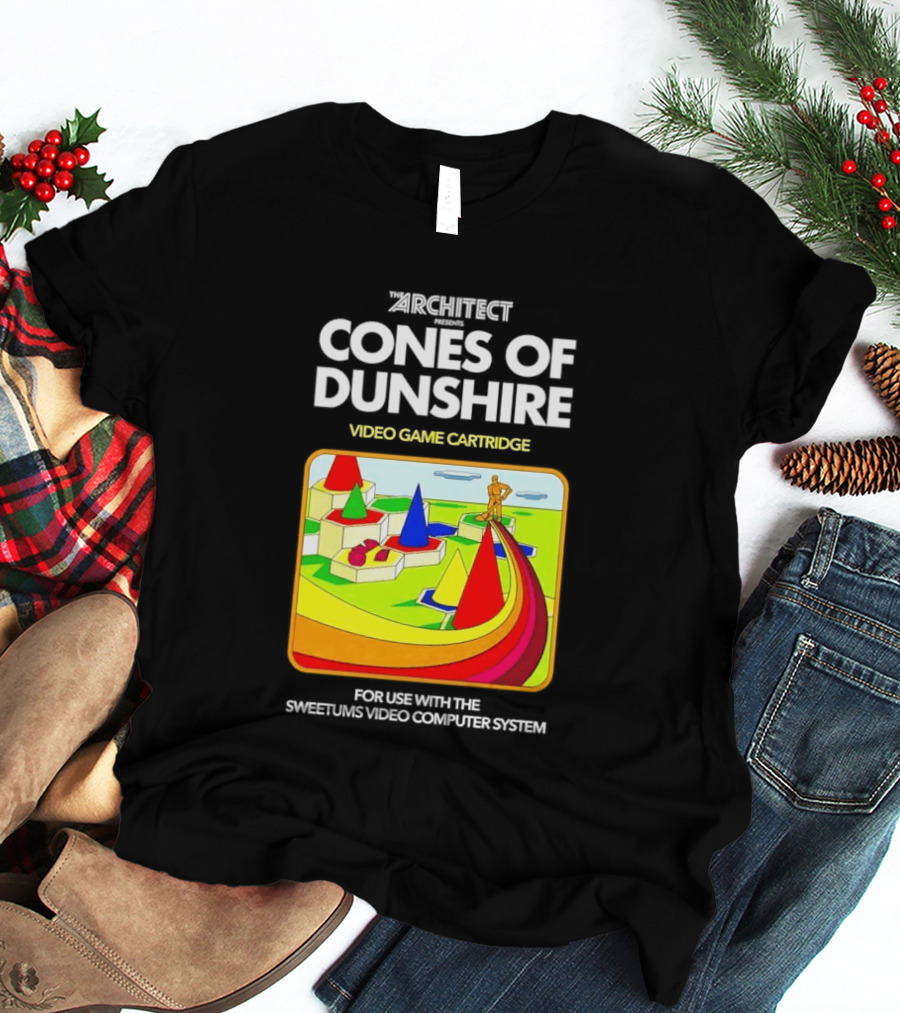 Architect Cones Of Dunshire Video Game Cartridge For Use With The Sweetums Video Computer System T-Shirt