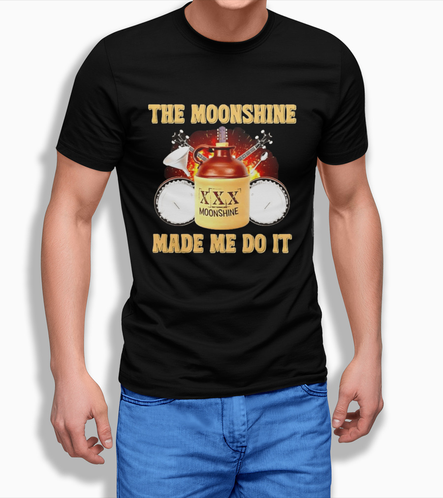 The Moonshine Made Me Do It Jug And Instruments T-Shirt