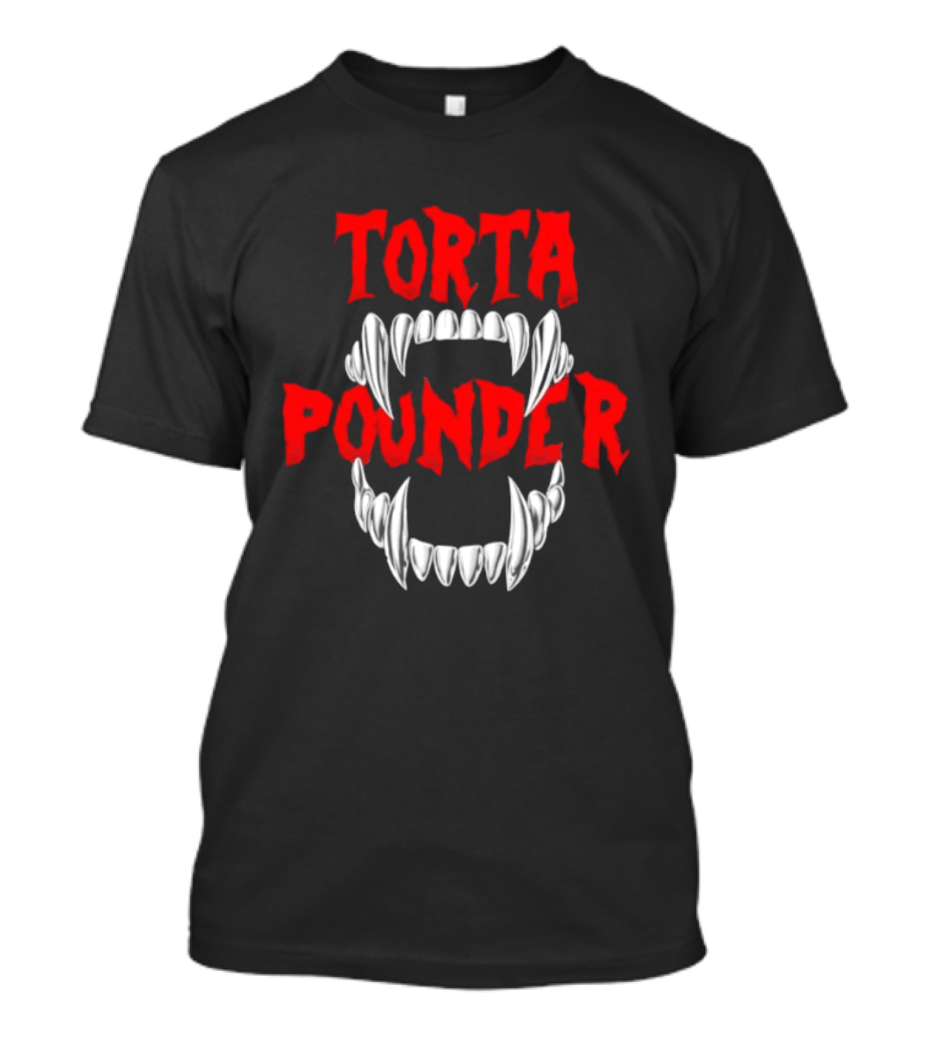 Torta Pounder Vampire Fangs Bold Red T-Shirt