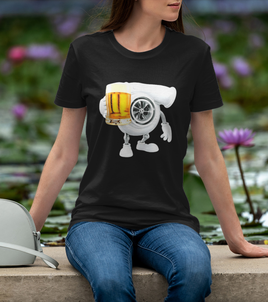 Turbocharger Holding Beer Meme T-Shirt