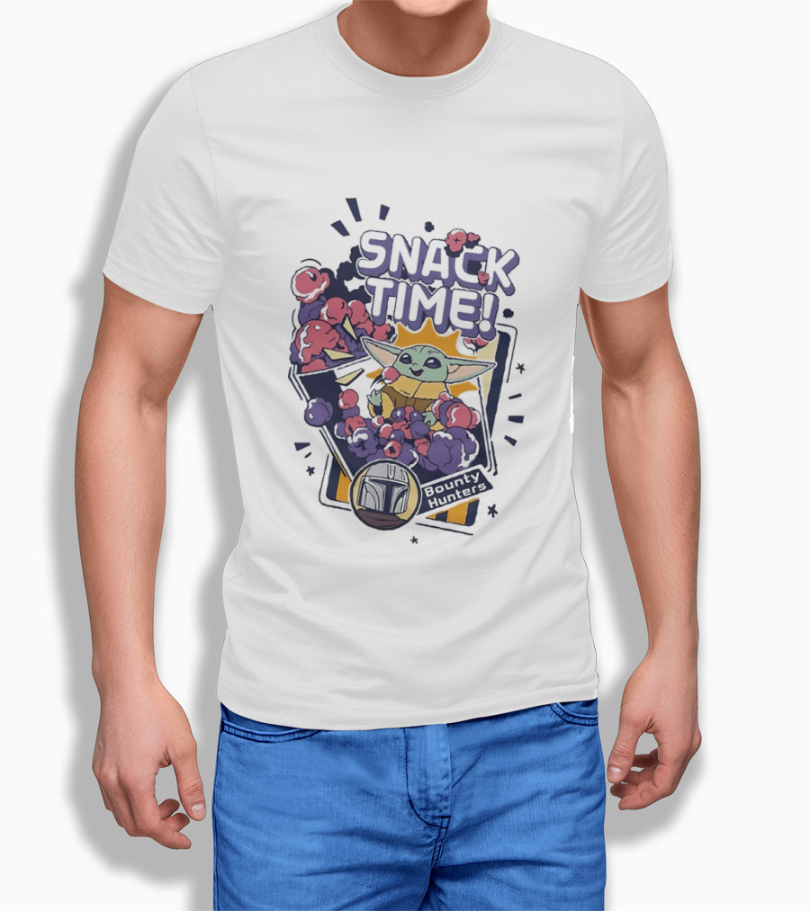 Snack Time Baby Yoda Star Wars Bounty Hunters T-Shirt