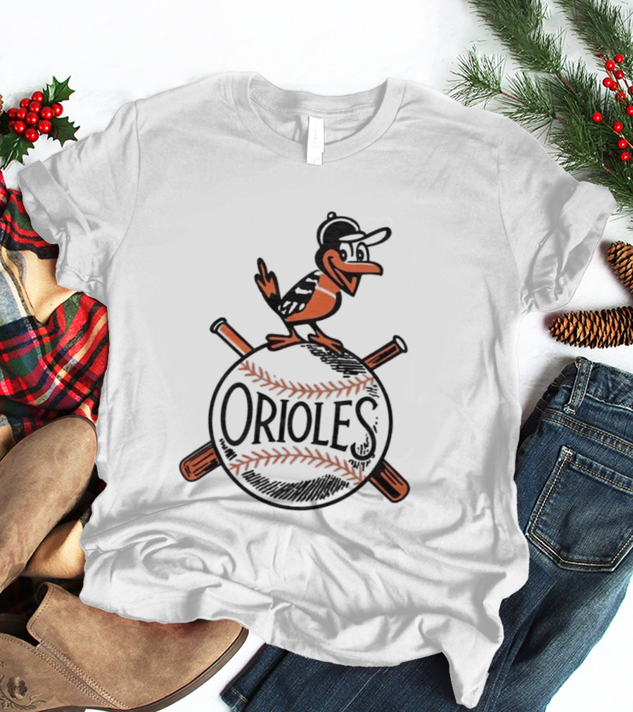 Baltimore Orioles Vintage '54 Iconic Bird And Baseball T-Shirt
