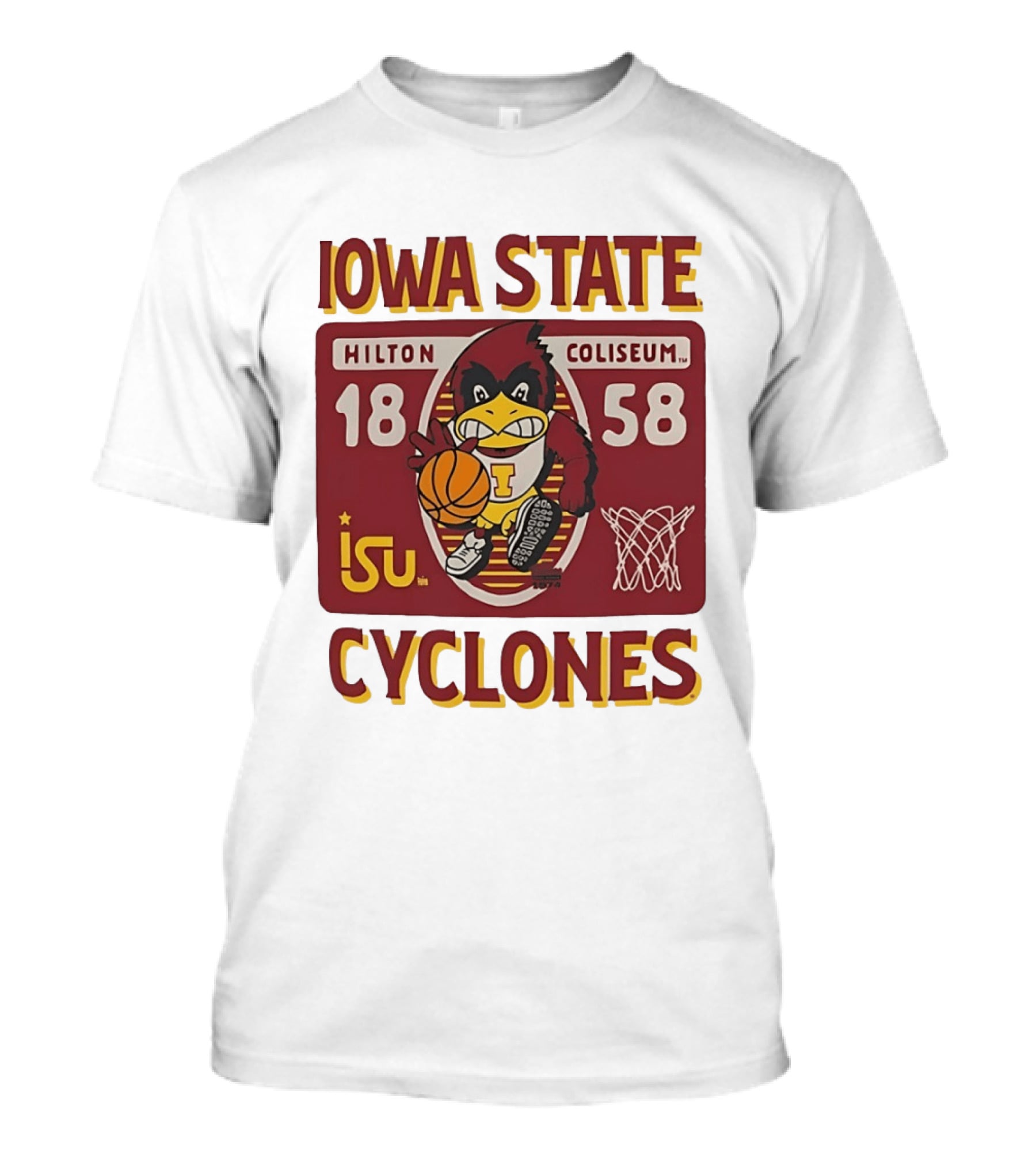 Iowa State Cyclones Hilton Coliseum 1858 Basketball T-Shirt