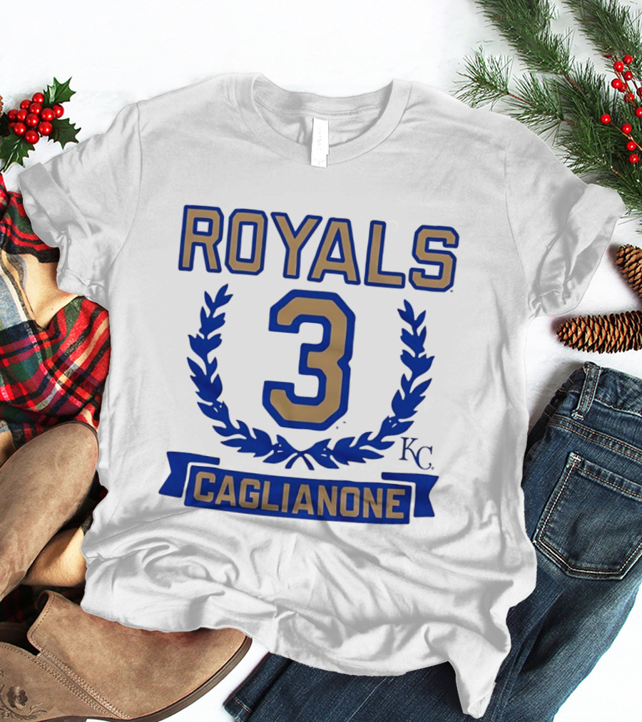 Kansas City Royals Jac Caglianone 3 Wreath KC T-Shirt