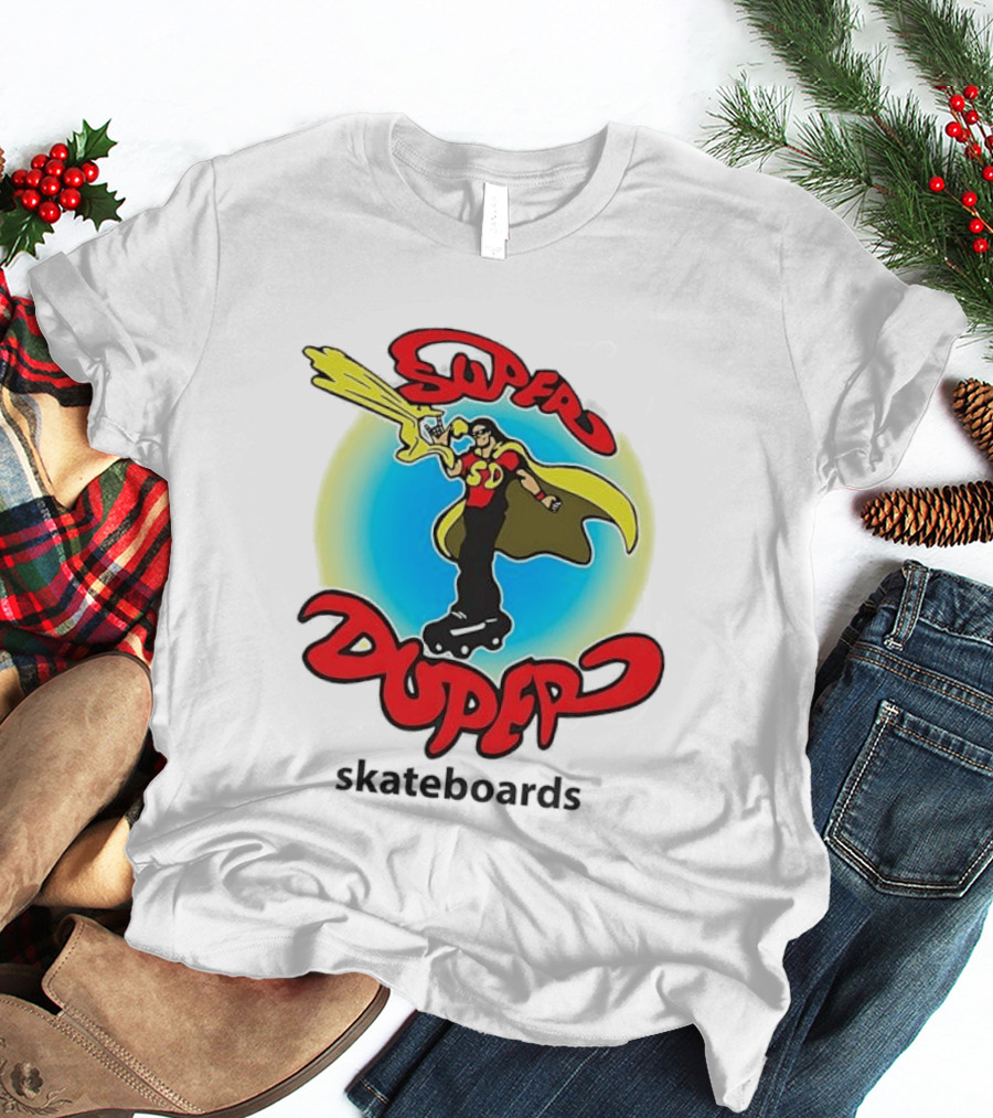 Super Duper Skateboards Comic Hero SD Cape And Lightning T-Shirt