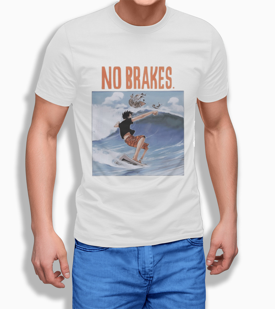 Monkey D. Luffy Surfing Adventure One Piece No Brakes T-Shirt