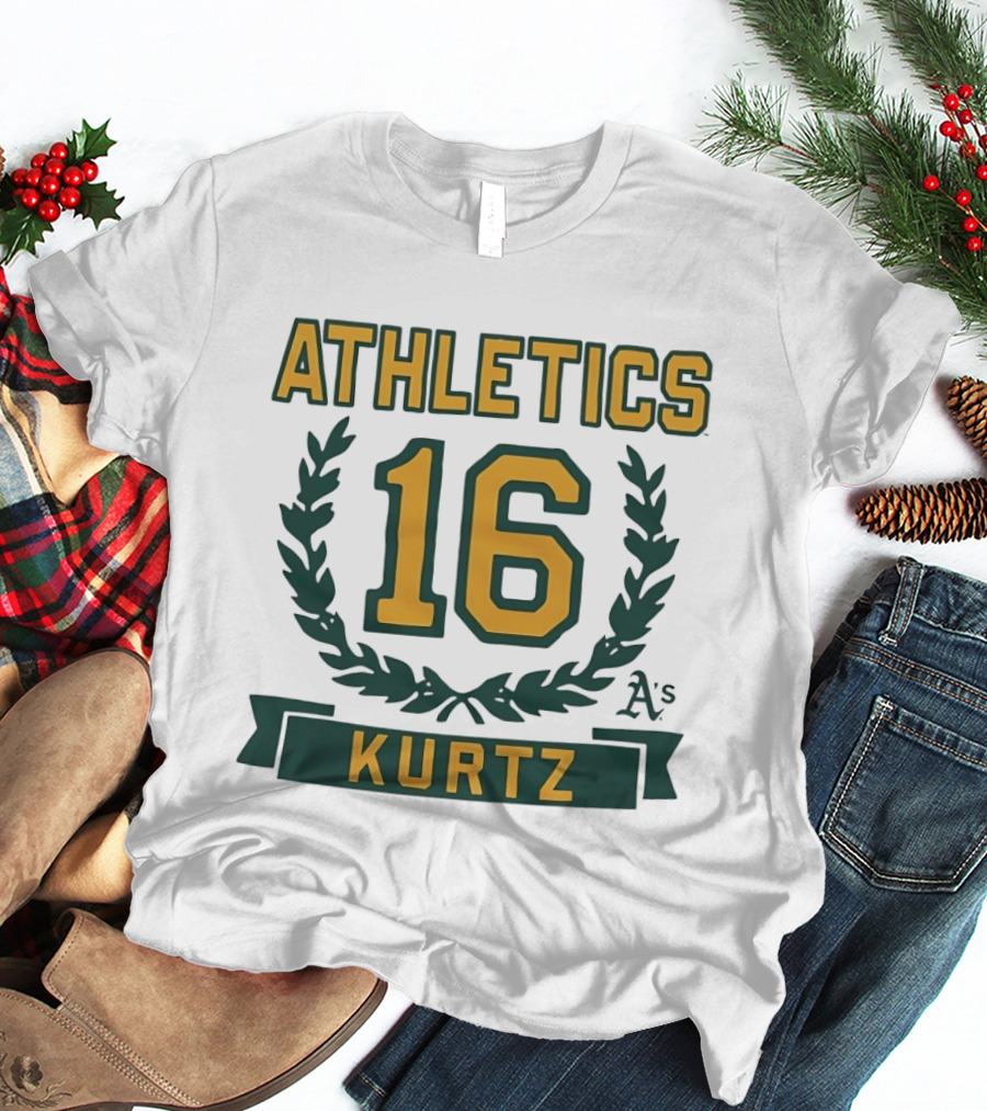 Oakland Athletics 16 Kurtz Wreath A's T-Shirt