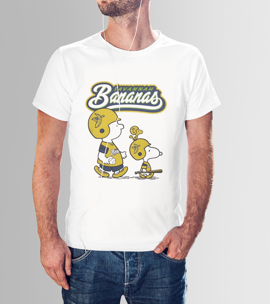 Savannah Bananas Peanuts Characters Baseball T-Shirt