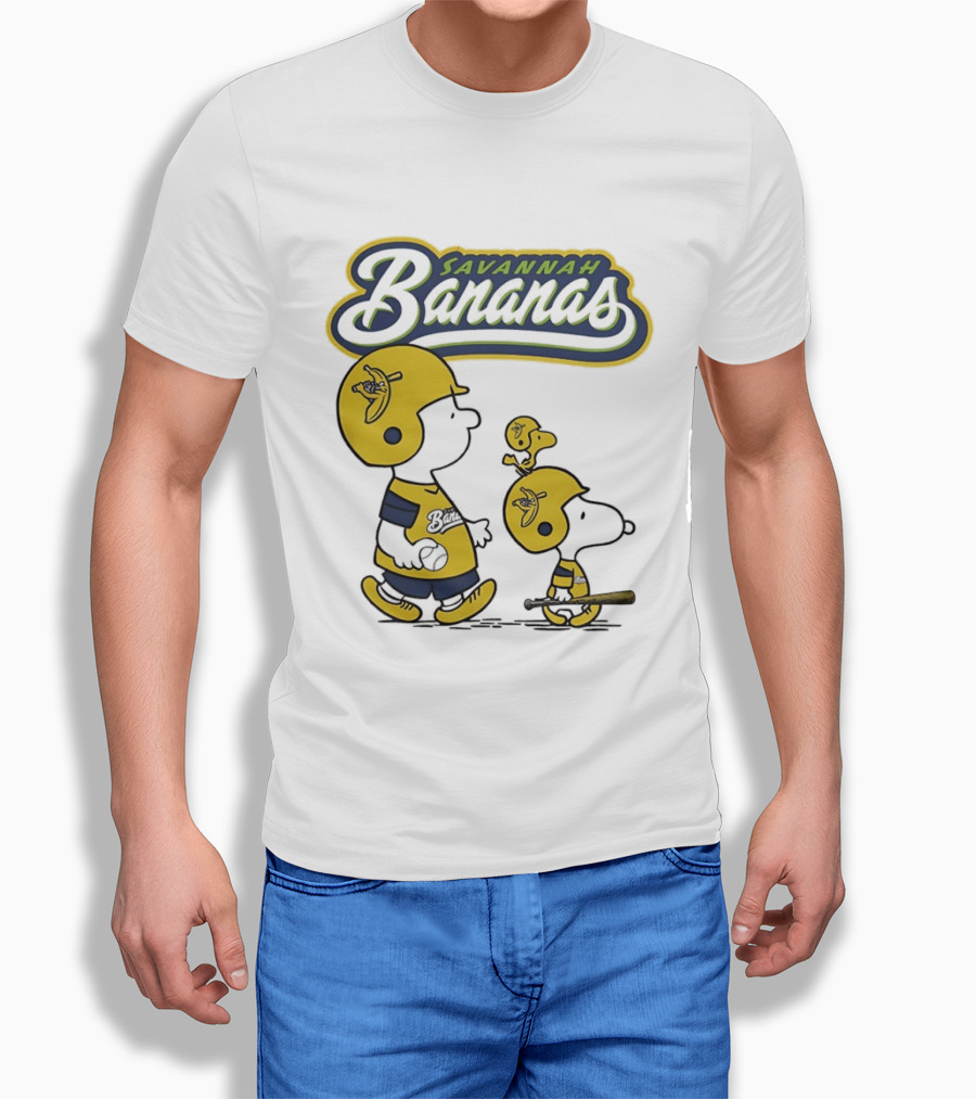 Savannah Bananas Peanuts Characters Baseball T-Shirt