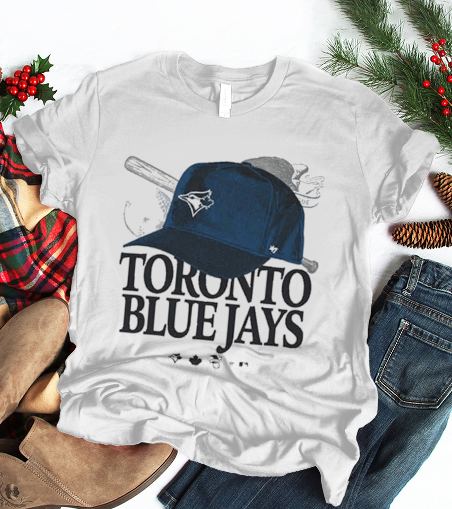 Toronto Blue Jays Baseball Cap And Bat Motif '47 T-Shirt