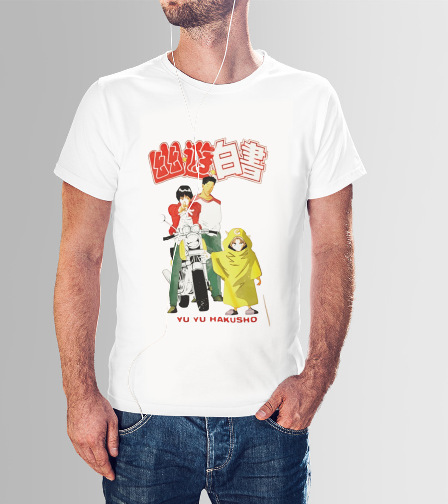 Ron Funches Loot Howard Yu Yu Hakusho Anime 90s Nostalgia Yusuke Kuwabara Hiei Kurama Motocross T-Shirt