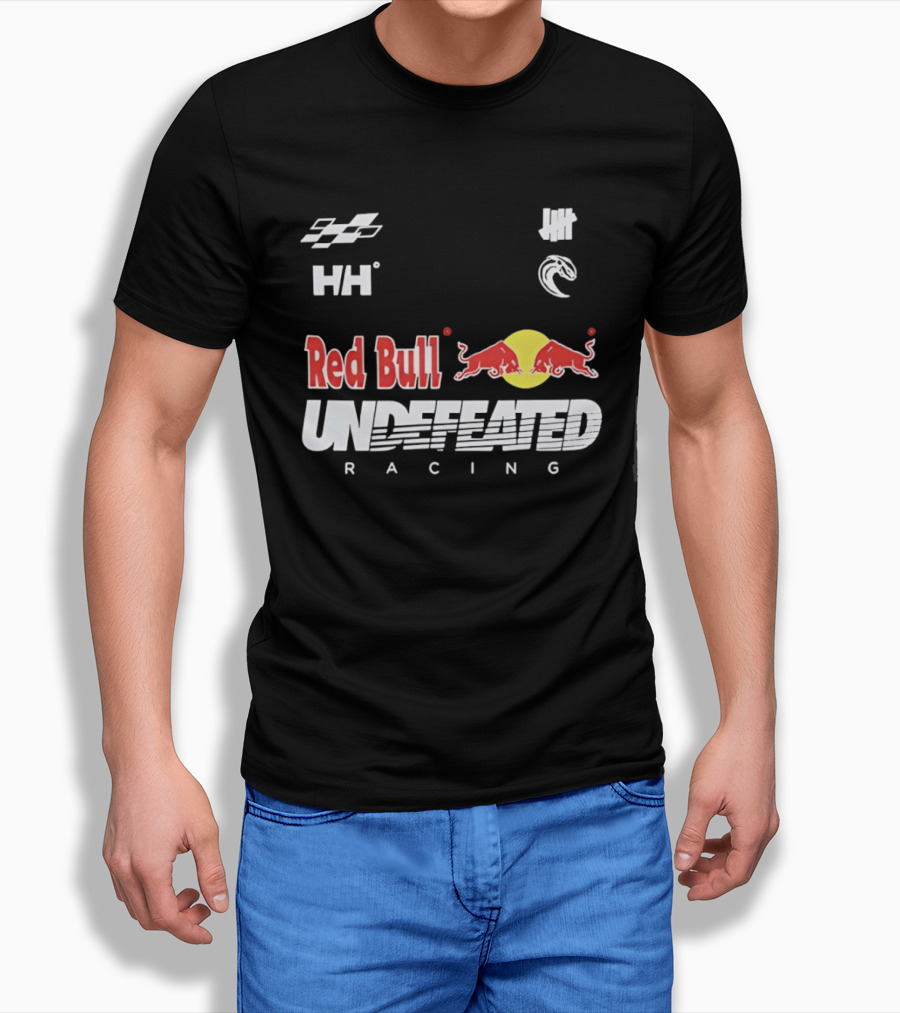 Red Bull Undefeated Racing Helly Hansen Collaboration Checkered Flags T-Shirt